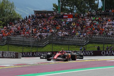  Carlos Sainz Jr. (ESP) - Scuderia Ferrari - Ferrari SF-24 - Ferrari Formula 1 Katar Havayolları Avusturya Grand Prix 2024, RedBull Ring, Spielberg, Avusturya 29 Haziran 2024