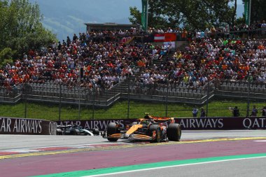 Lando Norris (GBR) - McLaren Formula 1 Takımı - McLaren MCL38 - Mercedes Formula 1 Katar Havayolları Avusturya Grand Prix 2024, RedBull Ring, Spielberg, Avusturya 29 Haziran 2024