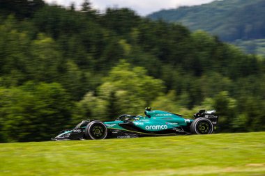  Fernando Alonso (ESP) - Aston Martin Aramco F1 Takımı - Aston Martin AMR24 - Mercedesduring Formula 1 Katar Havayolları Avusturya Grand Prix 2024, RedBull Ring, Spielberg, Avusturya 27-30 Haziran 2024