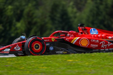  Charles Leclerc (MON) - Scuderia Ferrari - Ferrari SF-24 - Formula 1 Katar Havayolları Avusturya Grand Prix 2024, RedBull Ring, Spielberg, Avusturya 28 Haziran 2024