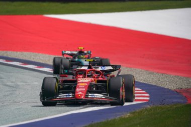  Carlos Sainz Jr. (ESP) - Scuderia Ferrari - Ferrari SF-24 - Ferrari Formula 1 Katar Havayolları Avusturya Grand Prix 2024, RedBull Ring, Spielberg, Avusturya 29 Haziran 2024