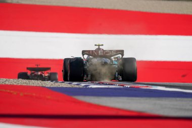  Lewis Hamilton (GBR) - Mercedes-AMG PETRONAS F1 Takımı - Mercedes W15 - Mercedes E Gösteri Formula 1 Katar Havayolları Avusturya Grand Prix 2024, RedBull Ring, Spielberg, Avusturya 28 Haziran 2024