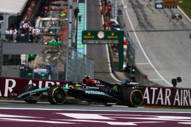  Lewis Hamilton (GBR) - Mercedes-AMG PETRONAS F1 Takımı - Mercedes W15 - Mercedes E Performansı Formula 1 Katar Havayolları Avusturya Grand Prix 2024, RedBull Ring, Spielberg, Avusturya 30 Haziran 2024
