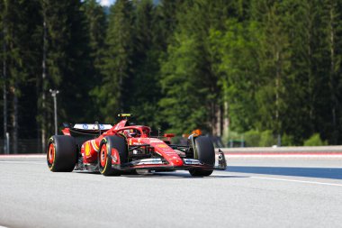  Carlos Sainz Jr. (ESP) - Scuderia Ferrari - Ferrari SF-24 - Ferrari Formula 1 Katar Havayolları Avusturya Grand Prix 2024, RedBull Ring, Spielberg, Avusturya 28 Haziran 2024