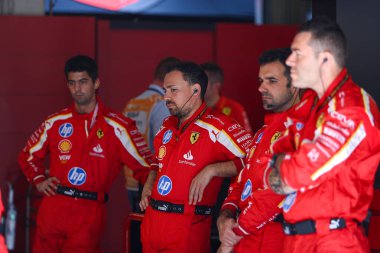 Ferrari Mekaniği Formula 1 Katar Havayolları Avusturya Grand Prix 2024, RedBull Ring, Spielberg, Avusturya 29 Haziran 2024