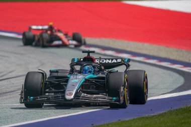  George Russell (GBR) - Mercedes-AMG PETRONAS F1 Takımı - Mercedes W15 - Mercedes E Formula 1 Katar Havayolları Avusturya Grand Prix 2024, RedBull Ring, Spielberg, Avusturya 29 Haziran 2024