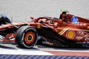  Carlos Sainz Jr. (ESP) - Scuderia Ferrari - Ferrari SF-24 - Formula 1 Katar Havayolları Avusturya Grand Prix 2024, RedBull Ring, Spielberg, Avusturya 28 Haziran 2024