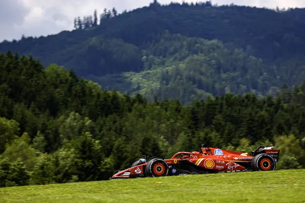 stock image  Charles Leclerc (MON) - Scuderia Ferrari - Ferrari SF-24 - Ferrari during Free Practice 1 of Formula 1 Qatar Airways Austrian Grand Prix 2024, RedBull Ring, Spielberg, Austria 28th June 2024