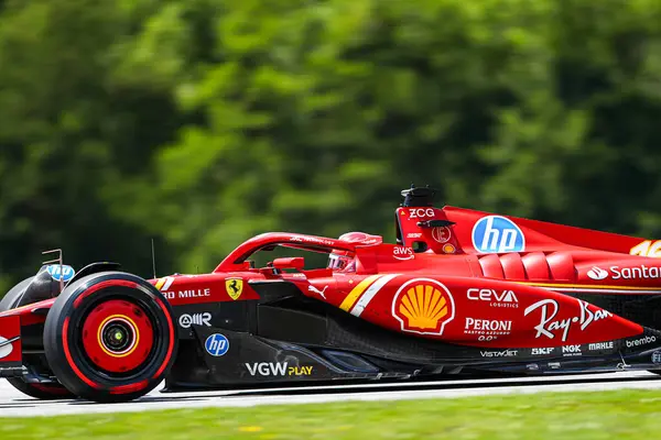 stock image  Charles Leclerc (MON) - Scuderia Ferrari - Ferrari SF-24 - Ferrari during Free Practice 1 of Formula 1 Qatar Airways Austrian Grand Prix 2024, RedBull Ring, Spielberg, Austria 28th June 2024