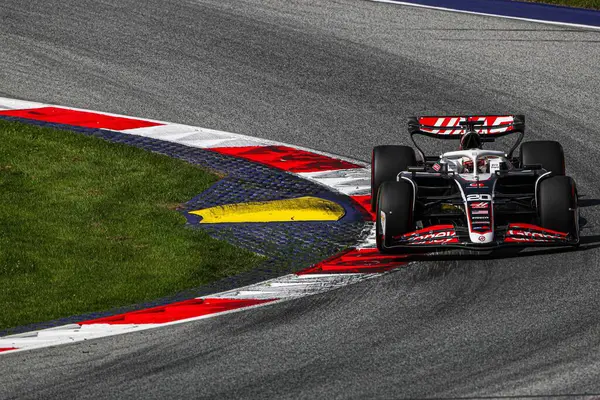 stock image  Kevin Magnussen (DEN) - MoneyGram Haas F1 Team - Haas VF-24 - Ferrari during Qualify of Formula 1 Qatar Airways Austrian Grand Prix 2024, RedBull Ring, Spielberg, Austria 29th June 2024