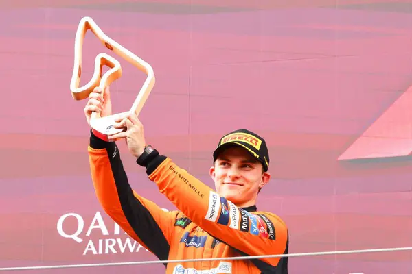 stock image Podium of the Race of Formula 1 Qatar Airways Austrian Grand Prix 2024, RedBull Ring, Spielberg, Austria 30th June 2024