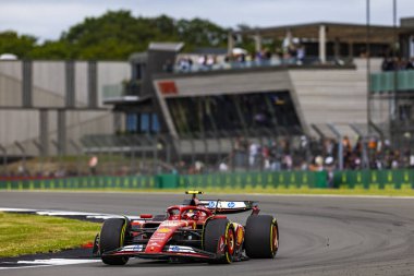  Carlos Sainz Jr. (ESP) - Scuderia Ferrari - Ferrari SF-24 - Ferrari  during Free Practice on day 2, friday july 5, 2024 of the formula 1 qatar airways british grand prix 2024, scheduled to take place at the silverstone circuit from july 5 to july 7, clipart