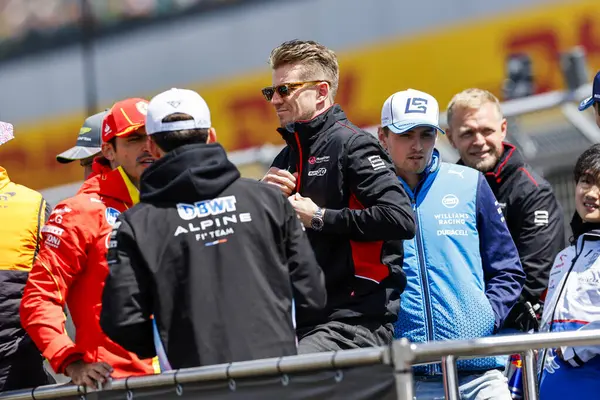 stock image  Nico Hulkenberg (GER) - MoneyGram Haas F1 Team - Haas VF-24 - Ferrari  during Race Day, on day 4, sunday july 7, 2024 of the formula 1 qatar airways british grand prix 2024, scheduled to take place at the silverstone circuit from july 5 to july 7, 2