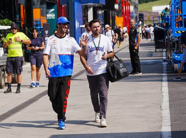  Daniel Ricciardo (AUS) - Visa Cash App RB F1 Team - RB VCARB01 - Honda RBPT hazırlık gününde, 18 Temmuz, Formula 1 Macaristan Grand Prix 2024, Mogyorod, Budapeşte, Macaristan, Temmuz 19 - 2 Temmuz tarihleri arasında Macaristan pistinde gerçekleştirilecek