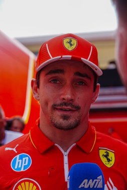  Charles Leclerc (MON) - Scuderia Ferrari - Ferrari SF-24 - 18 Temmuz 2024 tarihli Formula 1 Macaristan Grand Prix 2024 'ün hazırlık gününde, Mogyorod, Budapeşte, Macaristan, 19 Temmuz - 21 Temmuz 2024 tarihleri arasında Macaristan' da gerçekleşmesi planlanan