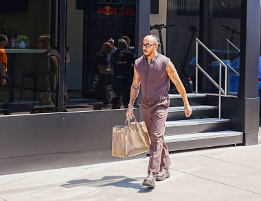  Lewis Hamilton (GBR) - Mercedes-AMG PETRONAS F1 Ekibi - Mercedes W15 - Mercedes E Performansı hazırlama gününde, 18 Temmuz, Formula 1 Macaristan Grand Prix 2024, Macaristan Mogyorod, Budapeşte 'deki Macaristan pistinde gerçekleşmesi planlanan, 