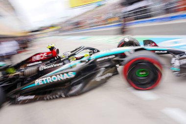  Lewis Hamilton (GBR) - Mercedes-AMG PETRONAS F1 Takımı - Mercedes W15 - Mercedes E Performansı Cumartesi Serbest Çalışması sırasında, 20 Temmuz, Formula 1 Macaristan Grand Prix 2024, Mogyorod, Bud