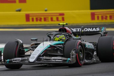  Lewis Hamilton (GBR) - Mercedes-AMG PETRONAS F1 Takımı - Mercedes W15 - Mercedes E Performansı Cumartesi Serbest Çalışması sırasında, 20 Temmuz, Formula 1 Macaristan Grand Prix 2024, Mogyorod, Bud