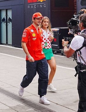  Charles Leclerc (MON) - Scuderia Ferrari - Ferrari SF-24 - Ferrari Free Practice, 20 Temmuz 2024 tarihli Formula 1 Macaristan Grand Prix, Mogyorod, Budapeşte, Macaristan 'da 19 Temmuz - 19 Temmuz tarihleri arasında düzenlenecek 