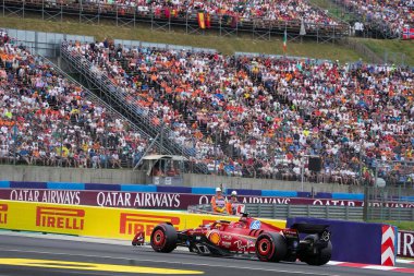  Charles Leclerc (MON) - Scuderia Ferrari - Ferrari SF-24 - Ferrari Free Practice, 20 Temmuz 2024 tarihli Formula 1 Macaristan Grand Prix, Mogyorod, Budapeşte, Macaristan 'da 19 Temmuz - 19 Temmuz tarihleri arasında düzenlenecek