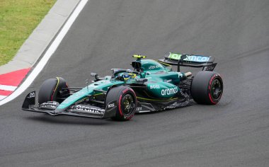  Fernando Alonso (ESP) - Aston Martin Aramco F1 Takımı - Aston Martin AMR24 - Mercedes Cumartesi Serbest Çalışması sırasında, 20 Temmuz, Formula 1 Macaristan Grand Prix 2024, Macaristan Mogyorod, Budapeşte, Hu