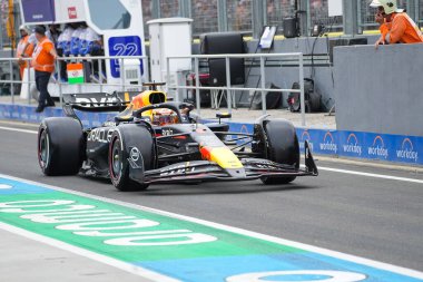  Max Verstappen (NED) - Oracle Red Bull Racing - Red Bull RB20 - Honda RBPT Saturday Free Practice, 20 Temmuz, Formula 1 Macaristan Grand Prix 2024, Macaristan 'ın Mogyorod, Budapeşte, Macaristan, Haziran