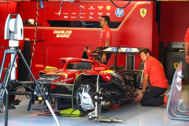  Hazırlık günü boyunca Scuderia Ferrari, FFormula 1 Pirelli Gran Premio d 'Italia 2024, Monza' daki Autodromo Nazionale di Monza pistinde (MB) gerçekleşmesi planlanan 29 Ağustos - 1 Eylül 2024