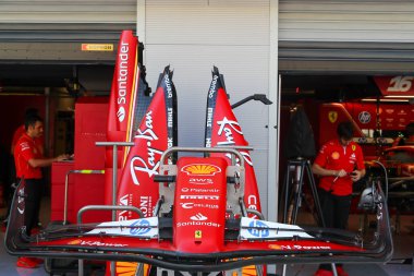  Hazırlık günü boyunca Scuderia Ferrari, FFormula 1 Pirelli Gran Premio d 'Italia 2024, Monza' daki Autodromo Nazionale di Monza pistinde (MB) gerçekleşmesi planlanan 29 Ağustos - 1 Eylül 2024