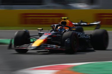  Monza 'daki Autodromo Nazionale di Monza pistinde (MB) gerçekleşmesi planlanan Formula 1 Pirelli Premio d' Italia 2024 'ün 30 Ağustos' taki tatbikat sırasında - 29 Ağustos - 1 Eylül 2024