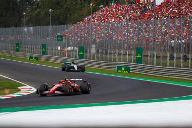  Carlos Sainz Jr. (ESP) - Scuderia Ferrari - Ferrari SF-24 - Ferrari, 1 Eylül Pazar günü, Formula 1 Pirelli Gran Premio d 'Italia, Monza' daki Autodromo Nazionale di Monza pistinde gerçekleşmesi planlanan Formula 1.