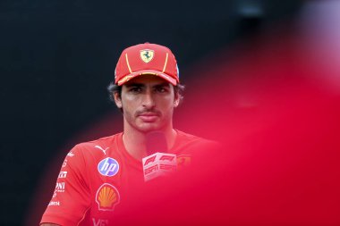  Carlos Sainz Jr. (ESP) - Scuderia Ferrari - Ferrari SF-24 - Ferrari Formula 1 Pirelli Birleşik Devletler Grand Prix 2024 sırasında, Austin, TX (ABD) 18-20 Eylül 2024 'de gerçekleştirilecek olan Circuit of Americas' ta gerçekleşmesi planlanan Ferrari