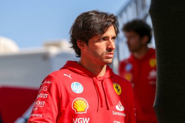  Carlos Sainz Jr. (ESP) - Scuderia Ferrari - Ferrari SF-24 - Ferrari Formula 1 Pirelli Birleşik Devletler Grand Prix 2024 sırasında, Austin, TX (ABD) 18-20 Eylül 2024 'de gerçekleştirilecek olan Circuit of Americas' ta gerçekleşmesi planlanan Ferrari
