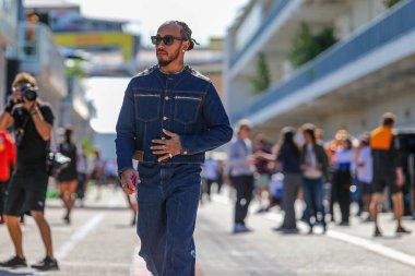  Lewis Hamilton (GBR) - Mercedes-AMG PETRONAS F1 Ekibi - Mercedes W15 - Mercedes E Performansı Formula 1 Pirelli ABD Grand Prix 2024 sırasında, Austin, TX (USA) 18-20 Eylül 2024 tarihlerinde Circuit of Americas 'ta gerçekleşmesi planlanan