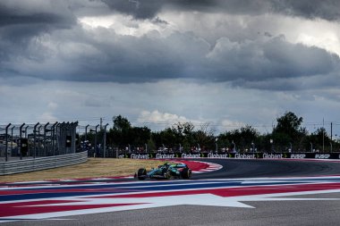  Fernando Alonso (ESP) - Aston Martin Aramco F1 Takımı - Aston Martin AMR24 - Formula 1 Pirelli Birleşik Devletler Grand Prix 2024 'ün Sprint elemeleri sırasında Mercedes, Austin, TX (USA) 18-20 Eylül 2024 tarihlerinde gerçekleştirilecek