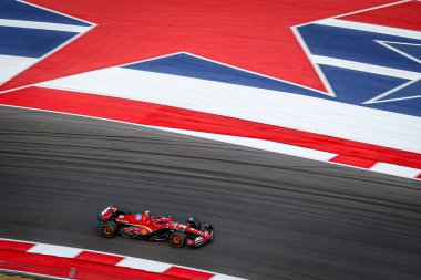  Carlos Sainz Jr. (ESP) - Scuderia Ferrari - Ferrari SF-24 - Ferrari, Formula 1 Pirelli ABD Grand Prix 2024 yarışması sırasında Ferrari, Austin, TX (ABD) 18-20 Eylül 2024 'te Circuit of Americas' ta gerçekleşmesi planlanıyor.