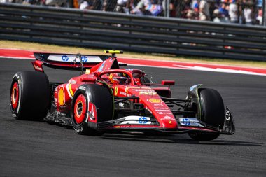  Carlos Sainz Jr. (ESP) - Scuderia Ferrari - Ferrari SF-24 - Ferrari Formula 1 Pirelli Birleşik Devletler Grand Prix 2024 sırasında, Austin, TX (ABD) 18-20 Eylül 2024 'de gerçekleştirilecek olan Circuit of Americas' ta gerçekleşmesi planlanan Ferrari