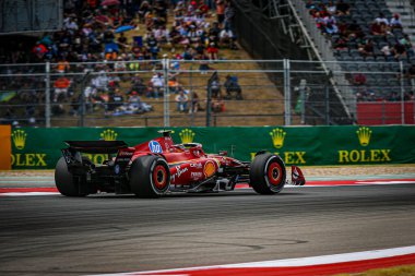  Carlos Sainz Jr. (ESP) - Scuderia Ferrari - Ferrari SF-24 - Ferrari Formula 1 Pirelli Birleşik Devletler Grand Prix 2024 sırasında, Austin, TX (ABD) 18-20 Eylül 2024 'de gerçekleştirilecek olan Circuit of Americas' ta gerçekleşmesi planlanan Ferrari