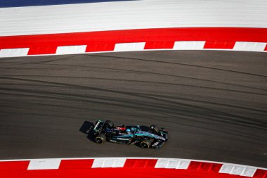  George Russell (GBR) - Mercedes-AMG PETRONAS F1 Ekibi - Mercedes W15 - Mercedes E Performansı Formula 1 Pirelli Birleşik Devletler Grand Prix 2024 yarışması sırasında, Austin, TX (ABD) 18-20 Eylül 'de gerçekleştirilecek,