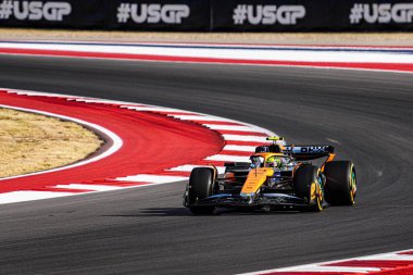 Lando Norris (GBR) - McLaren Formula 1 Takımı - McLaren MCL38 - Mercedes Formula 1 Pirelli Birleşik Devletler Grand Prix 2024 'ün Sprint elemeleri sırasında, Austin, TX (USA) 18-20 Eylül 2024 tarihlerinde gerçekleştirilecek