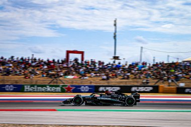  Lewis Hamilton (GBR) - Mercedes-AMG PETRONAS F1 Team - Mercedes W15 - Mercedes E Performance during the Formula 1 Pirelli United States Grand Prix 2024, scheduled to take place at Circuit of Americas in Austin, TX (USA) Sept 18-20, 2024 clipart