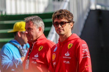  Charles Leclerc (MON) - Scuderia Ferrari - Ferrari SF-24 - Ferrari Formula 1 Pirelli Birleşik Devletler Grand Prix 2024 yarışında, Austin, TX (ABD) 18-20 Eylül 2024 tarihlerinde gerçekleştirilecek