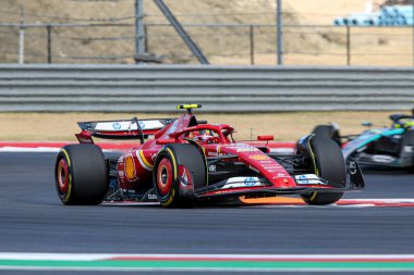  Carlos Sainz Jr. (ESP) - Scuderia Ferrari - Ferrari SF-24 - Ferrari Formula 1 Pirelli Birleşik Devletler Grand Prix 2024 yarışında, Austin, TX (ABD) 18-20 Eylül 2024 tarihlerinde Circuit of Americas 'ta gerçekleşmesi planlanıyor.