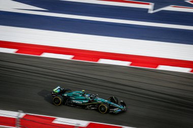  Fernando Alonso (ESP) - Aston Martin Aramco F1 Takımı - Aston Martin AMR24 - Formula 1 Pirelli Birleşik Devletler Grand Prix 2024 'ün Sprint elemeleri sırasında Mercedes, Austin, TX (USA) 18-20 Eylül 2024 tarihlerinde gerçekleştirilecek