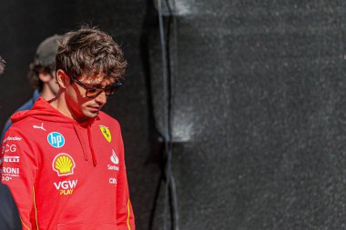  Charles Leclerc (MON) - Scuderia Ferrari - Ferrari SF-24 - Ferrari Formula 1 Pirelli Birleşik Devletler Grand Prix 2024 yarışında, Austin, TX (ABD) 18-20 Eylül 2024 tarihlerinde gerçekleştirilecek