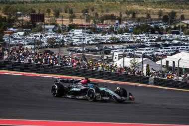  George Russell (GBR) - Mercedes-AMG PETRONAS F1 Ekibi - Mercedes W15 - Mercedes E Performansı Formula 1 Pirelli ABD Grand Prix 2024 sırasında, Austin, TX (USA) 18-20 Eylül 2024 tarihlerinde Circuit of Americas 'ta gerçekleşmesi planlanan