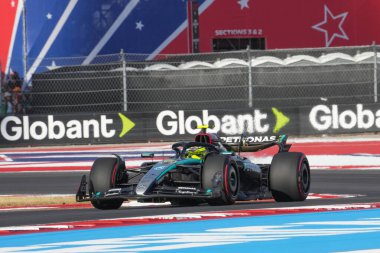  Lewis Hamilton (GBR) - Mercedes-AMG PETRONAS F1 Ekibi - Mercedes W15 - Mercedes E Performansı Formula 1 Pirelli Birleşik Devletler Grand Prix 2024 ön eleme oturumu sırasında, Austin, TX (ABD) 18-2 Eylül tarihlerinde gerçekleştirilecek