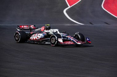  Nico Hulkenberg (GER) - MoneyGram Haas F1 Team - Haas VF-24 - Ferrari Formula 1 Pirelli Birleşik Devletler Grand Prix 2024 sırasında, Austin, TX (ABD) 18-20 Eylül 2024 tarihlerinde Circuit of Americas 'ta gerçekleşmesi planlanan