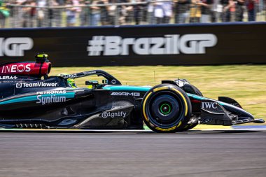  Lewis Hamilton (GBR) - Mercedes-AMG PETRONAS F1 Takımı - Mercedes W15 - Mercedes E Performansı Formula 1 sırasında Lenovo Grande Premio de Sao Paulo 2024, Interlagos Circuit, San Paolo, Brasil, BRA Nov 1-3, 2024 - Pho