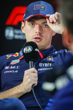  Max Verstappen (NED) - Oracle Red Bull Racing - Red Bull RB20 - Honda RBPT Formula 1 Lenovo Grande Premio de Sao Paulo 2024 Perşembe günkü basın toplantısında, San Paolo, Brasil, BRA Nov 1-3.,