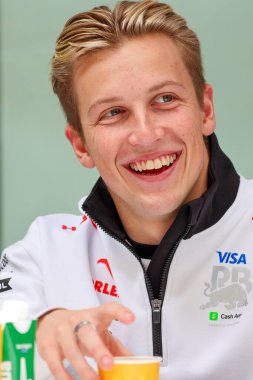  Liam Lawson (AUS Visa Cash App RB F1 Team Formula 1 Lenovo Grande Premio de Sao Paulo 2024 Formula 1 Basın Konferansı sırasında San Paolo, Brasil, BRA Nov 1-3, 2024 - Fotoğraf Alessio De Marco 124; A